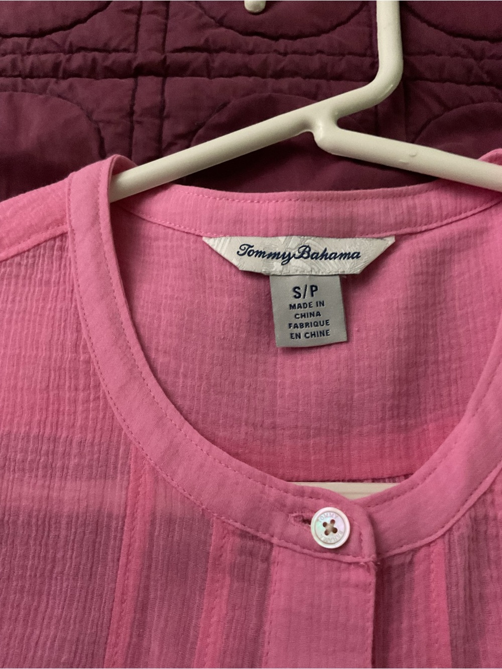 Pink ,sleeveless, linen Tommy Bahama Blouse